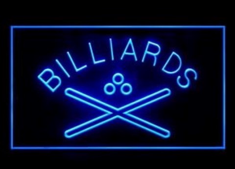 Billiards Hall Play Here LED Neon Sign